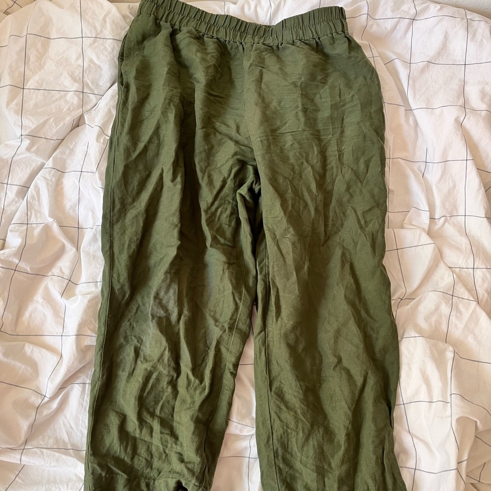 Madewell Linen pants (Olive)